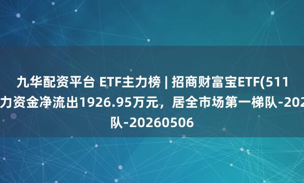 九华配资平台 ETF主力榜 | 招商财富宝ETF(511850)主力资金净流出1926.95万元，居全市场第一梯队-20260506